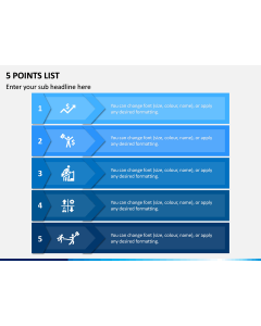 5 Points List PPT Slide 1