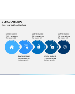 5 Circular Steps PPT Slide 1