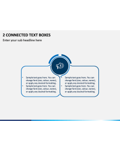 2 Connected Text Boxes PPT Slide 1