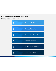 6 Stages of Decision Making PPT Slide 1