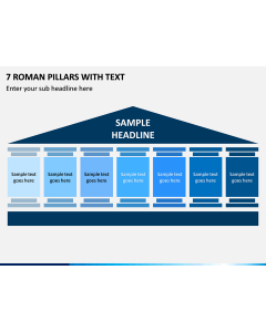 7 Roman Pillars With Text PPT Slide 1