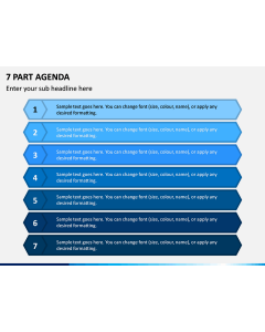 7 Part Agenda PPT Slide 1