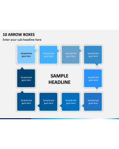 10 Arrow Boxes PPT Slide 1