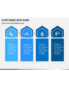 4 Text Boxes With Icons PPT Slide 1