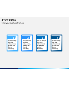 4 Text Boxes PPT Slide 1