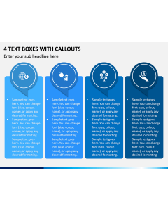 4 Text Boxes with Callouts PPT Slide 1