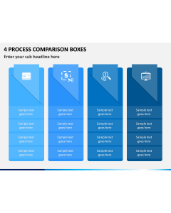 4 Process Comparison Boxes PPT Slide 1