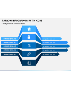 5 Arrow Infographics With Icons PPT Slide 1