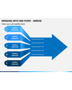 Merging Into One Point - Arrow PPT Slide 1