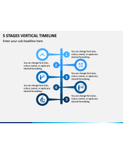 5 Stages Vertical Timeline PPT Slide 1