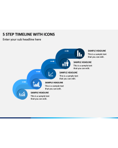 5 Step Timeline With Icons PPT Slide 1