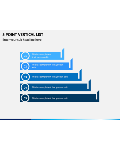 5 Point Vertical List PPT Slide 1