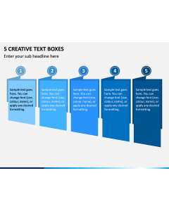 5 Creative Text Boxes PPT Slide 1