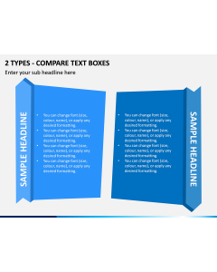 2 Types - Compare Text Boxes PPT Slide 1