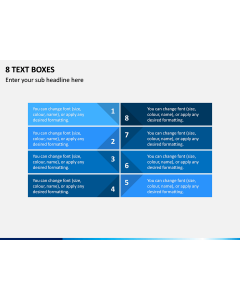8 Text Boxes PPT Slide 1