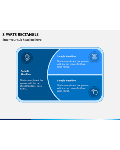 3 Parts Rectangle PPT Slide 1