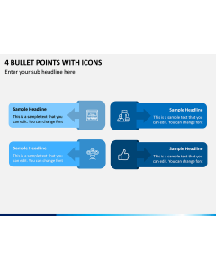 4 Bullet Points With Icons PPT Slide 1