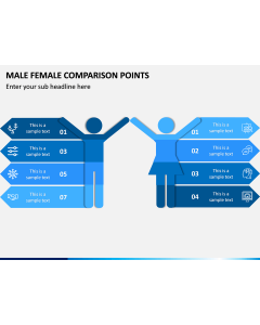 Male Female Comparison Points PPT Slide 1