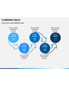 5 Arrows Circle PPT Slide 1