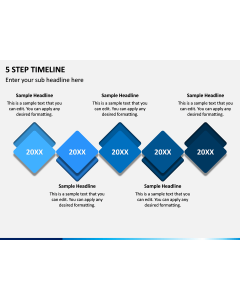 5 Step Timeline PPT Slide 1