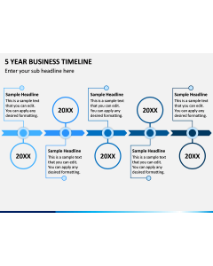 5 Year Business Timeline PPT Slide 1