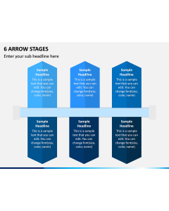 6 Arrow Stages PPT Slide 1