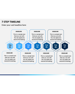 7 Step Timeline PPT Slide 1