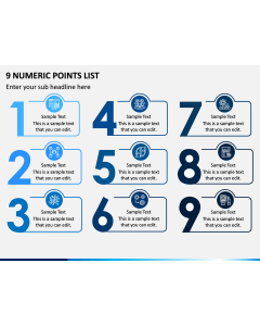 9 Numeric Points List PPT Slide 1