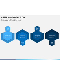 4 Step Horizontal Flow PPT Slide 1