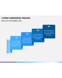 4 Stage Horizontal Process PPT Slide 1