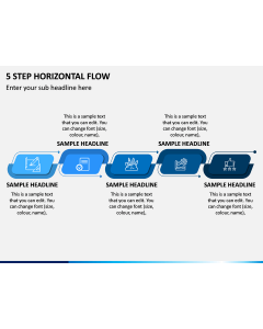 5 Step Horizontal Flow PPT Slide 1