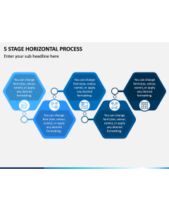 5 Stage Horizontal Process PPT Slide 1