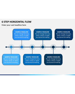 6 Step Horizontal Flow PPT Slide 1