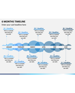 6 Months Timeline PPT Slide 1