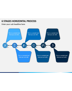 6 Stages Horizontal Process PPT Slide 1