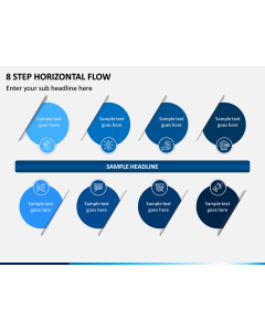 8 Step Horizontal Flow PPT Slide 1