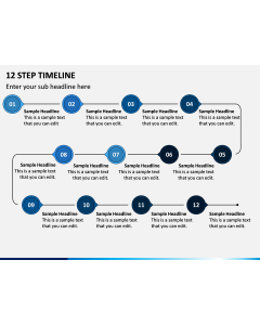 12 Step Timeline PPT Slide 1