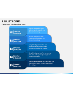 5 Bullet Points PPT Slide 1