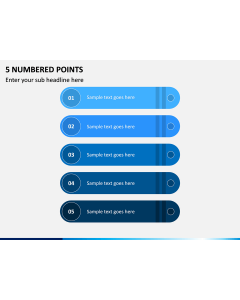5 Numbered Points PPT Slide 1