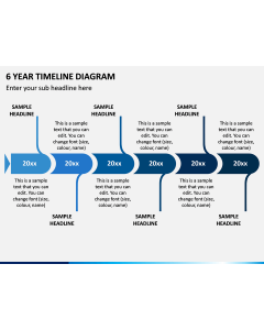 6 Year Timeline Diagram PPT Slide 1