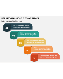 List Infographic - 5 Elegant Stages PPT Slide 1