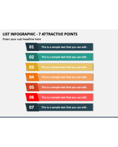 List Infographic - 7 Attractive Points PPT Slide 1