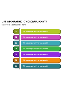 List Infographic - 7 Colorful Points PPT Slide 1