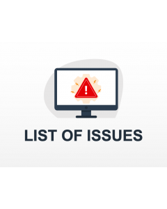 List of Issues PPT Slide 1