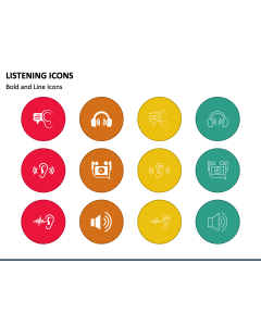 Listening Icons PPT Slide 1