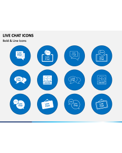 Live Chat Icons PPT Slide 1