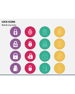 Lock Icons PPT Slide 1