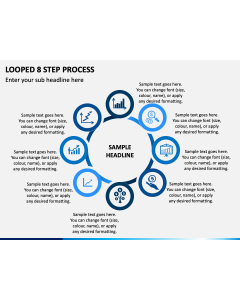 Looped 8 Step Process PPT Slide 1