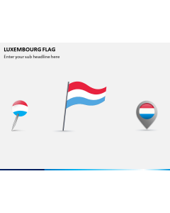 Luxembourg Flag PPT Slide 1