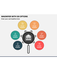 Magnifier with Six Options PPT Slide 2